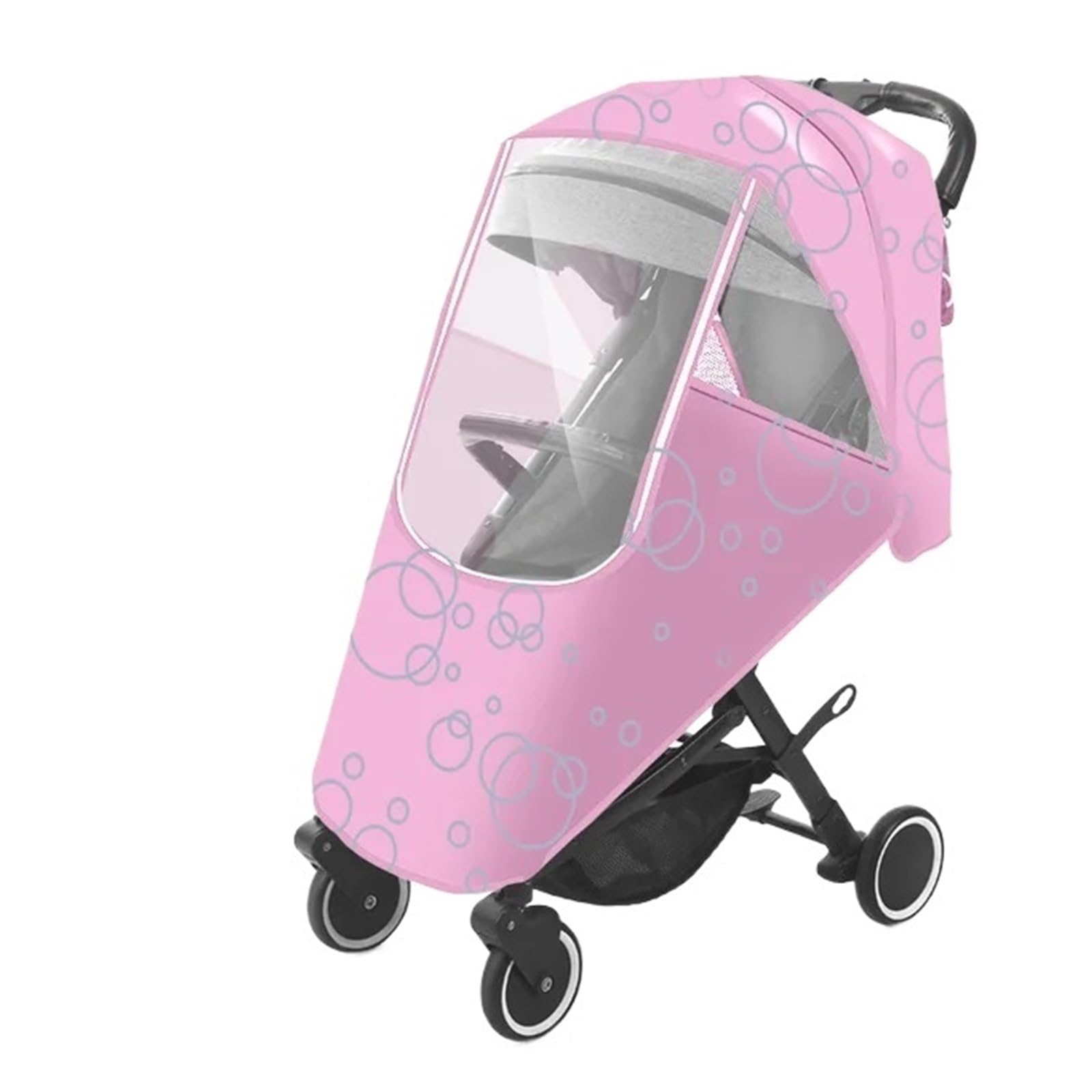 Parapioggia Passeggino Passeggino Universale Impermeabile Invernale Addensare Copertura Antipioggia Vento Polvere Scudo Impermeabile Completo for Passeggino Accessori passeggini(Pink)