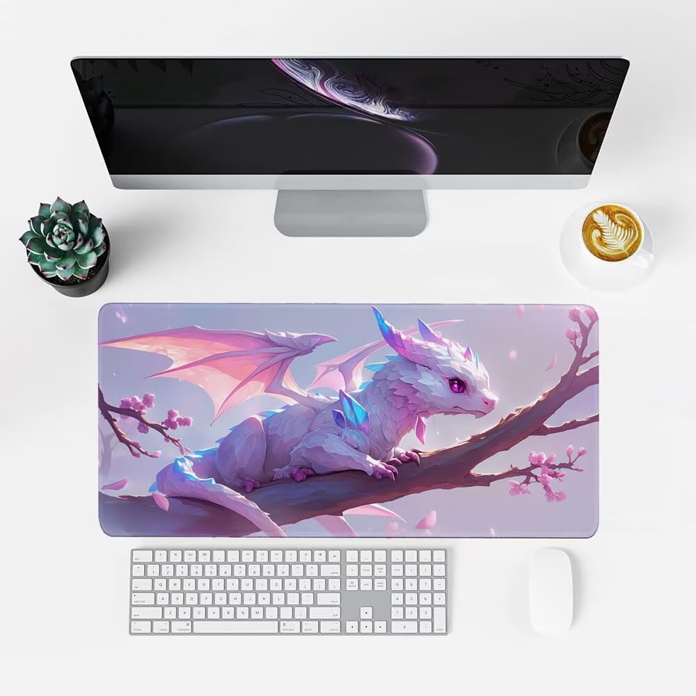Tappetino Scrivania viola, Tappetino Gaming 1000x500x3mm Mouse Pad Animali Tappeto Mouse, Accessori Gaming, Ufficio Accessori, Migliora la Precisione e la Velocità, per Ufficio e Casa f-491