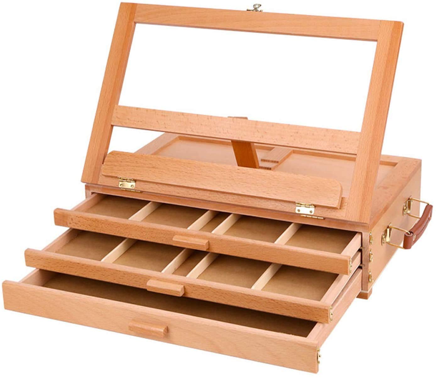 ASerZenith Desktop Easels Desk Easel Table Top Easel Drawing Board Wooden Desktop Easel With Drawer Ideal For Sketching Drawing And Painting Adjustable Craft Workstation