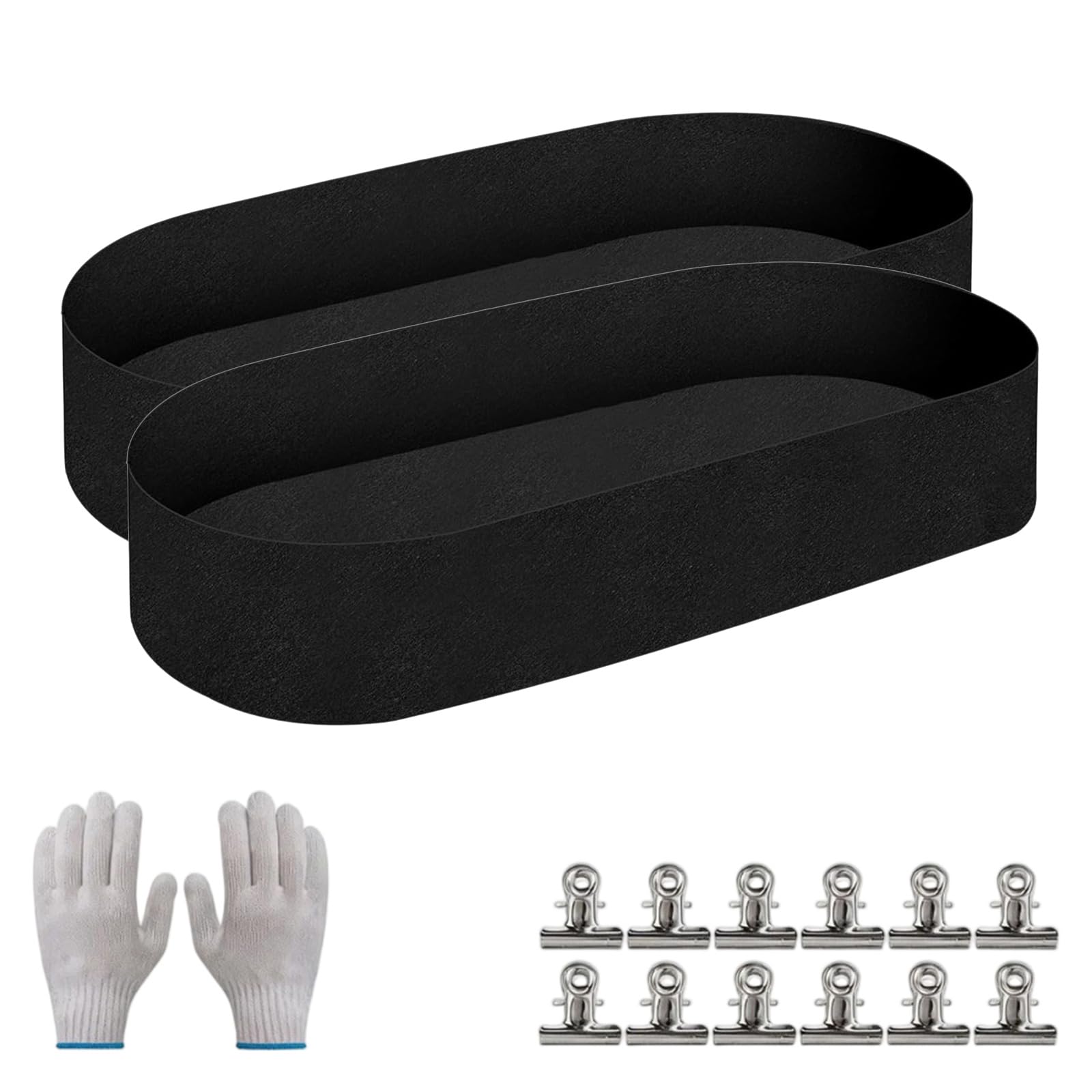 Inserts de parterre de jardin avec 12 pinces de fixation et embouts de sol