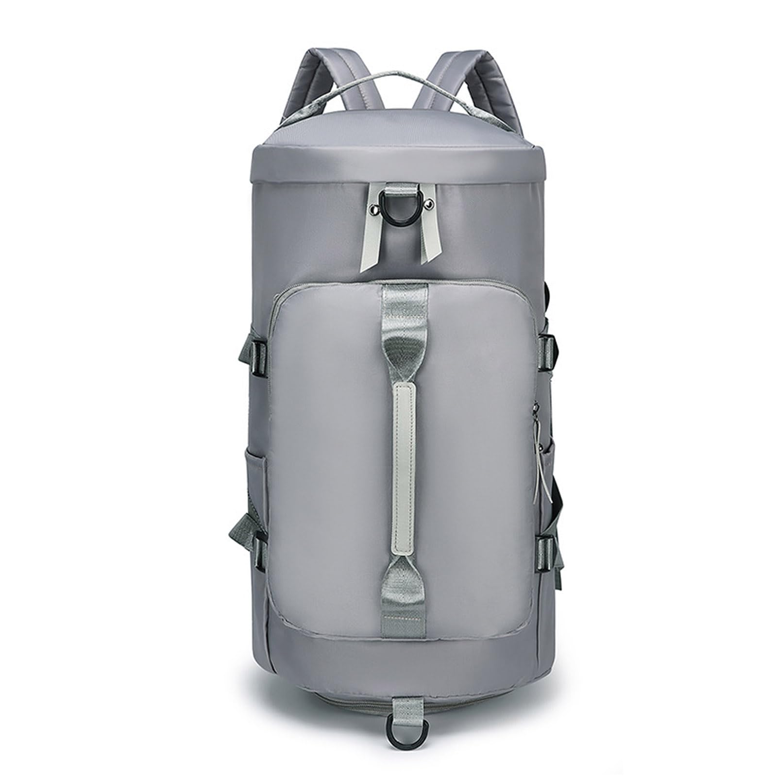 FANDARE Sports Gym Bag for Women Crossbody Shoulder Bag 3 in 1 Men Laptop Business Backpack Weekender Overnight Flight-Approved Duffle Bags with Shoe Compartment Tote Handbags Grey