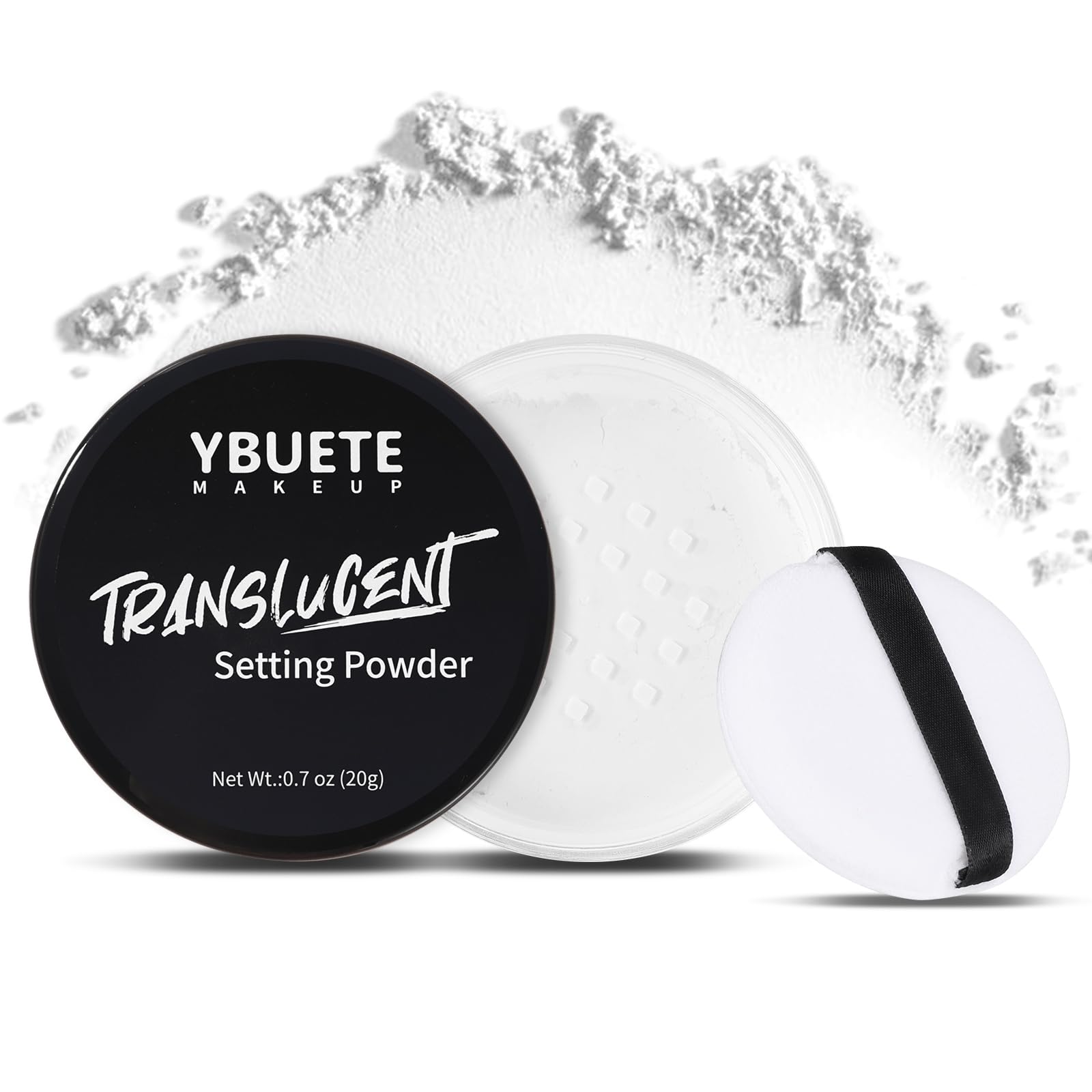 YBUETE Translucent Loose White Setting Powder, Cosplay SFX Face Makeup
