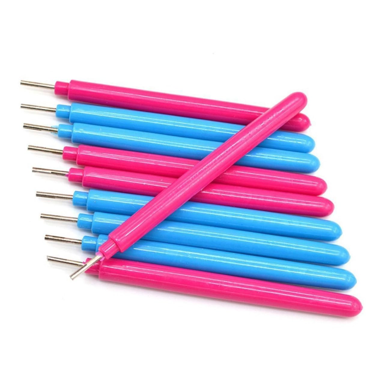 ARTIBETTER 5 Pcs Paper Quilling Tools Ramified Pen and Papercraft Needle Blue Red Durable Non Slip Handle for DIY Projects and Crafting