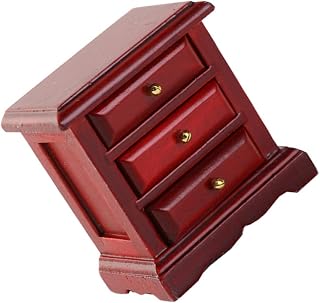 Totority 1Pc Casa De Bonecas Cômoda Móveis Antigos Micro Brinquedos Gaveta Mesa De Cabeceira Modelo De Armário Mini Móveis Brinquedo Armário De Casa De Bonecas Mini Móveis