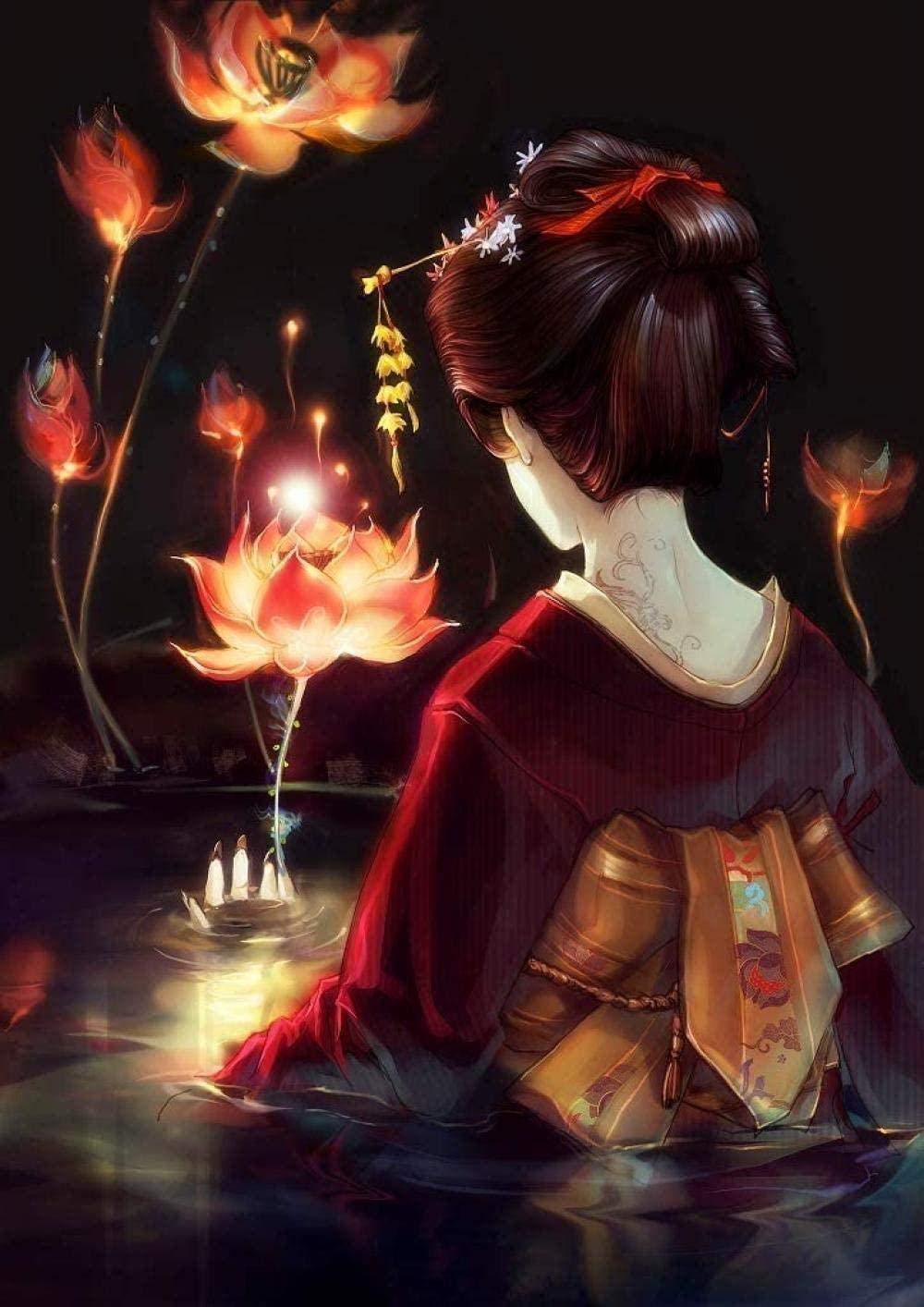 1000 Puzzle Pieces Japanese Geisha Puzzle Adults Children Intellectual Game Toy Puzzle 50 x 75 cm Puzzle 1000 52x38CM