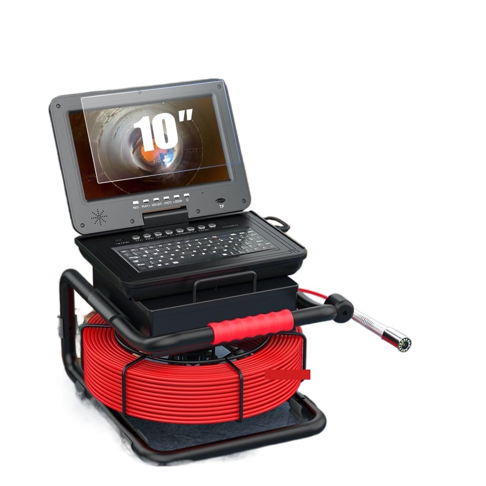 Sewer Camera, Pipe Inspection Camera Sewer HD 1080P 16GB DVR, 10.1inch Drain Pipeline Industrial Endoscope(30m)