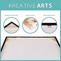 Vista 8 de KREATIVE ARTS Guitar Canvas Painting for Music Studio and Room Decor Framed Artwork Graffiti Style Music Note Wall Art 16x24 Inch Stretched Canvas