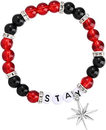 Stay Bracelet,KPOP-Stray Merch Gifts for Women Men Fans',SKZ Inspired Merch for Stay Fans Birthdays Concert Outfits Gifts Stretch Beaded Bracelets