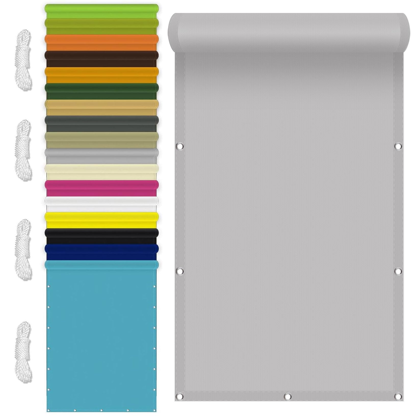Voile d'ombrage imperméable pour protéger la terrasse et le balcon du vent