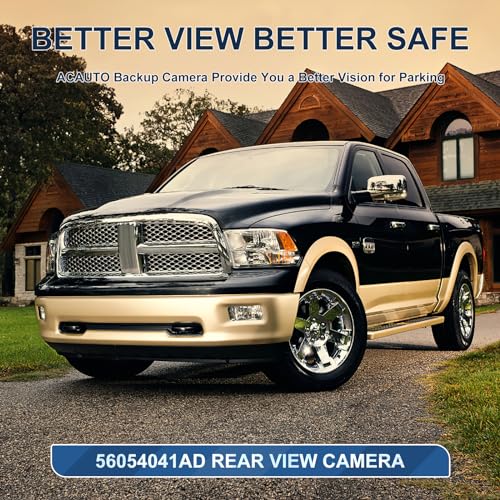 Image of Rear View Backup Camera Fit for Dodge Ram 1500 2500 3500 2009-2012, Reversing Parking Assist Camera OE Replacement 56054041AC 56054041AA 56054041AB 56054041AD 56054041AE