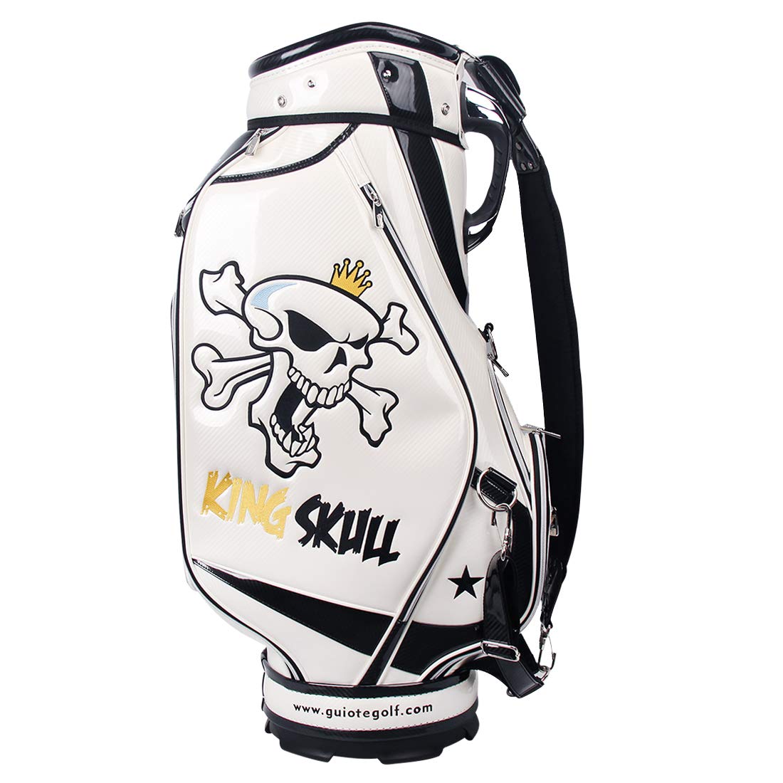 Amazon | GUIOTE Golf キャディバッグ Golf caddie bag PUレザー刺繍