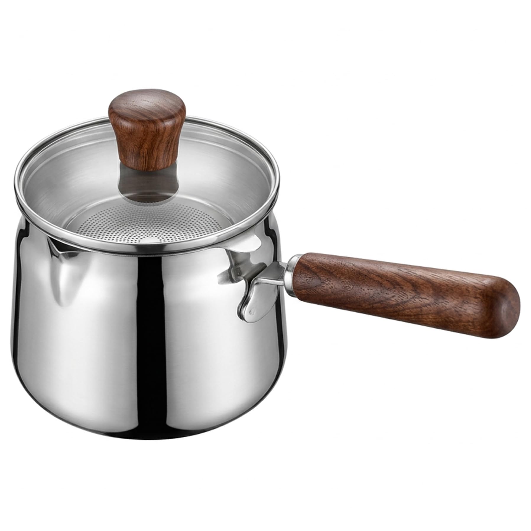 Pentola in acciaio inossidabile con coperchio e beccuccio Pentola per latte da 1 2 litri per alimenti per bambini e cucina piccola sicura per uso alimentare 304 per pasta zuppa di noodles