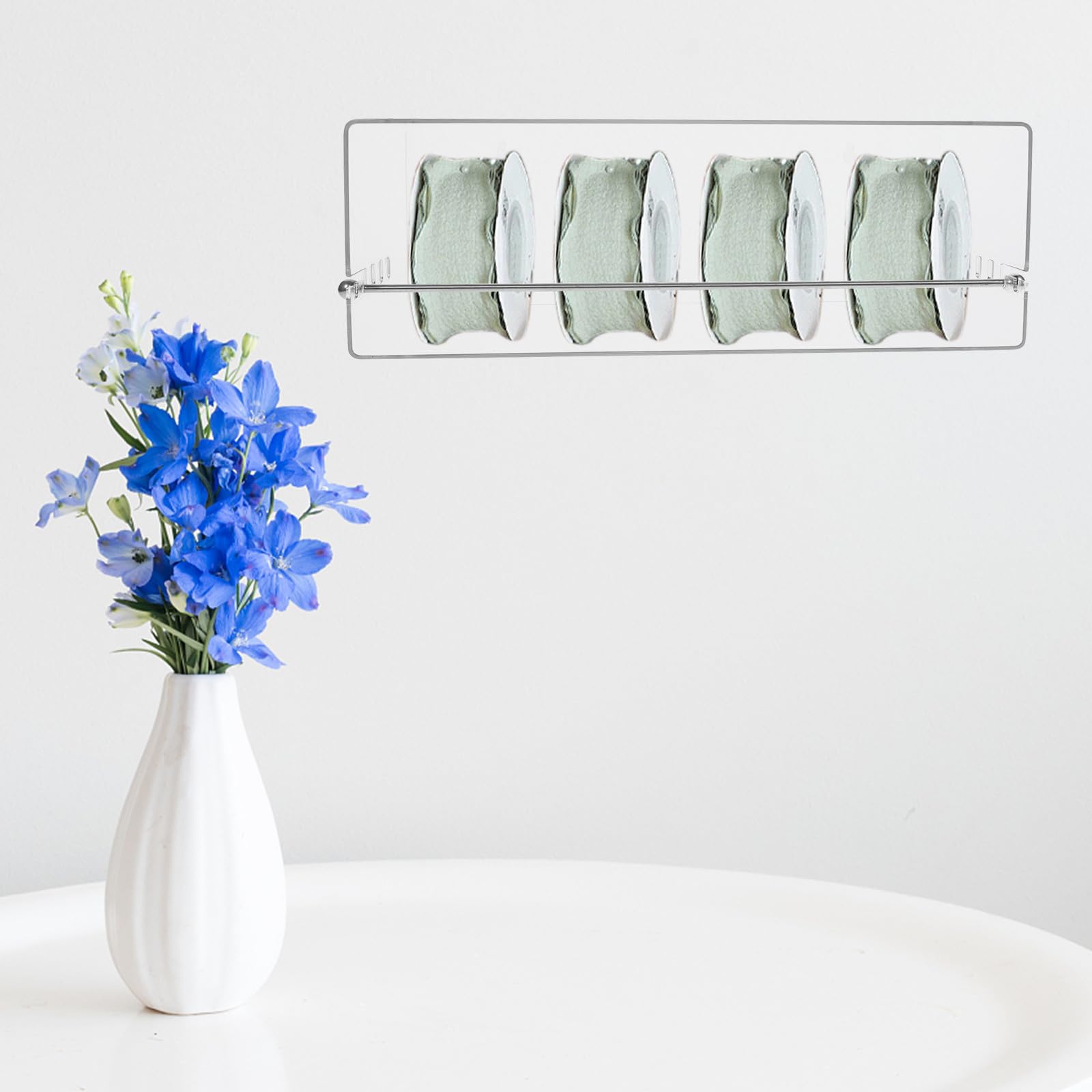 DOITOOL Ribbon Storage Holder Box, Organizer di Nastri Artigianali in Plastico, per Confezionamento Fiori, Display in Negozio e Fioreria, Tema Natale