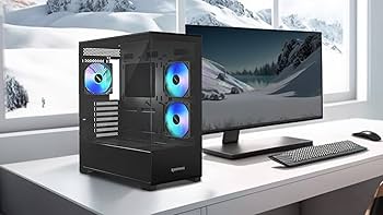 Amazon.com: Raidmax i801 Tempered Glass Aqua View Case