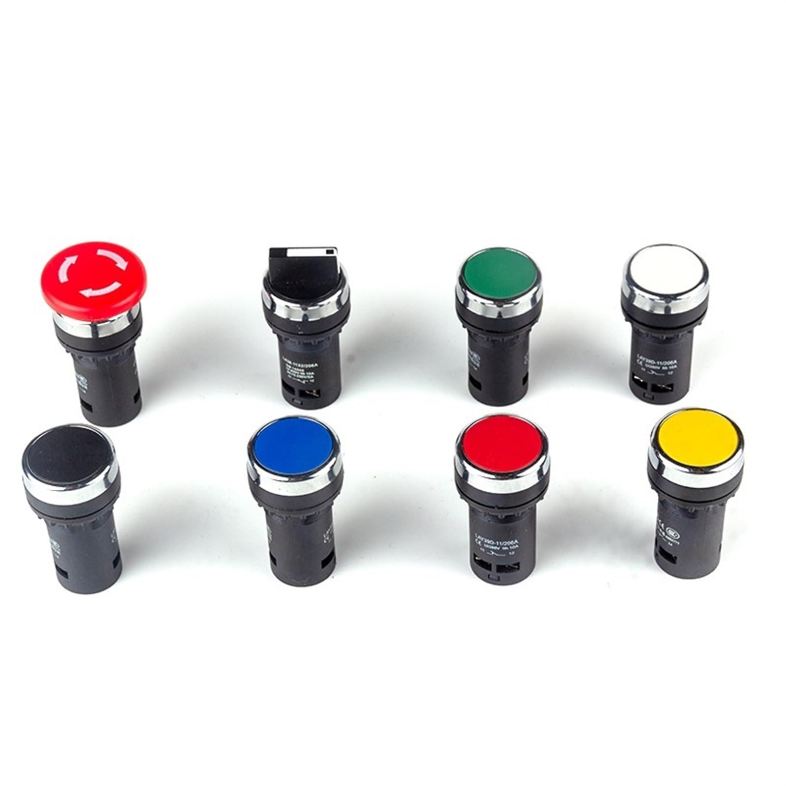 22 mm LA38-11/206A przełącznik przyciskowy przełącznik pokrętła NO/NC samoblokujący/zatrzaskowy samoblokujący/automatyczny reset/moment 1 szt. (kolor: zielony)
