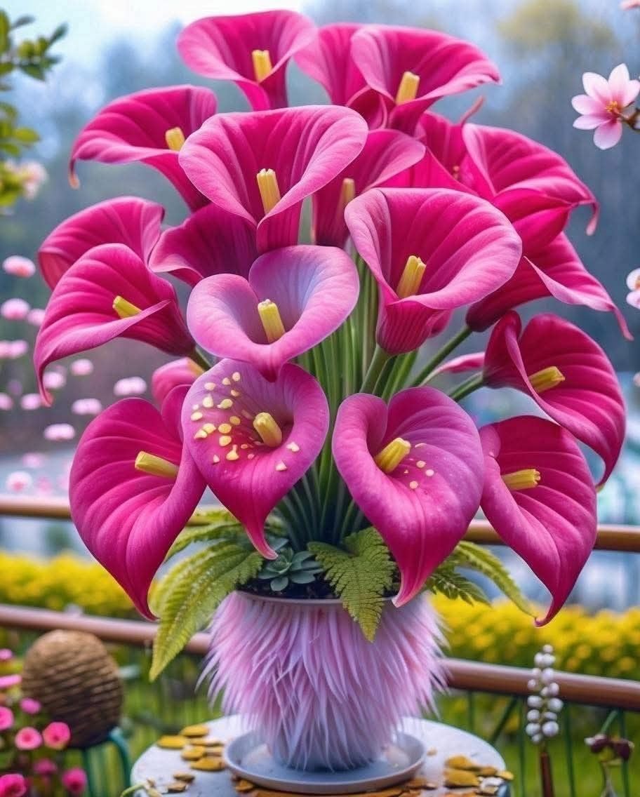 Beautiful Calla Lily for Planting UK, Hardy Perennial, Excellent Display, Mix Greening Flower, Natural Organic, Wedding, Balcony Garden-2 Bulbs-G — image 1