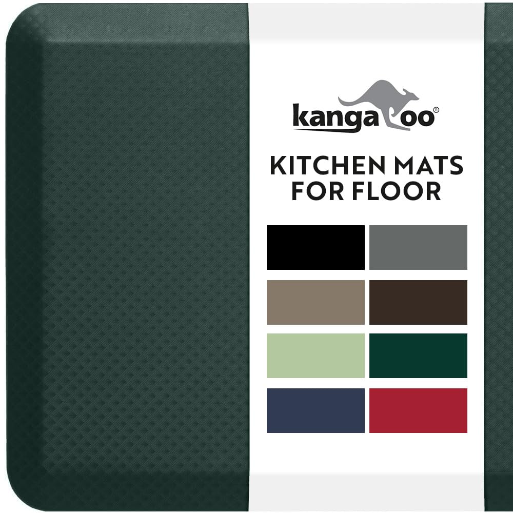 El Original 3/4 "canguro (R) Premium Anti-Fatigue comodidad de pie alfombrilla cocina alfombra, ftalato libre, 9 colores y 5 tamaños, ideal para cocina, oficina escritorio, lavandería