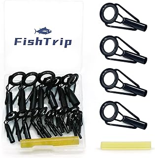 Rod Tip Repair Kit Fishing Rod Tips Replacement Kit Stainless Steel Ceramic Guides Ring Fishing Pole Eyelets Repair Kit 20/90/70pcs