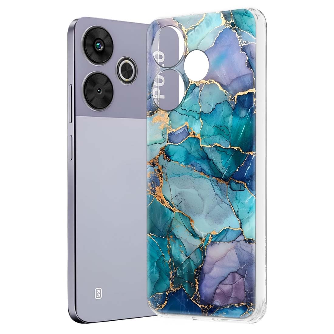 Nainz Soft Mobile Back Cover for Poco M6 Plus 5G (Silicone_Multicolor)