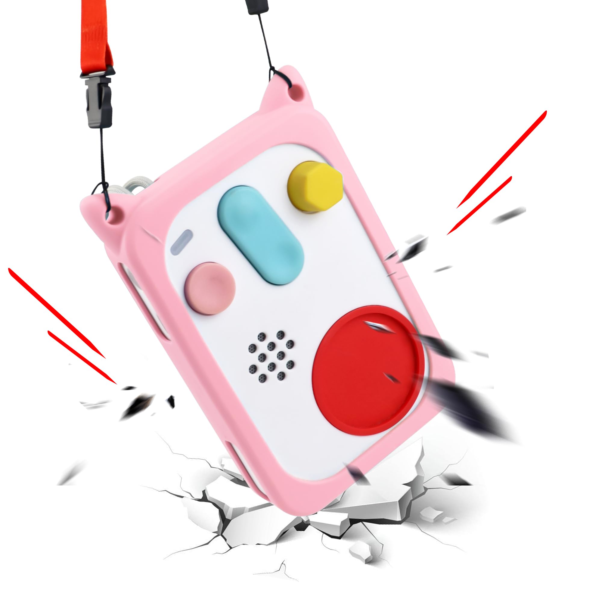 Custodia Protettiva per FABA+ Raccontastorie, Rosa | In Silicone, Cordino
