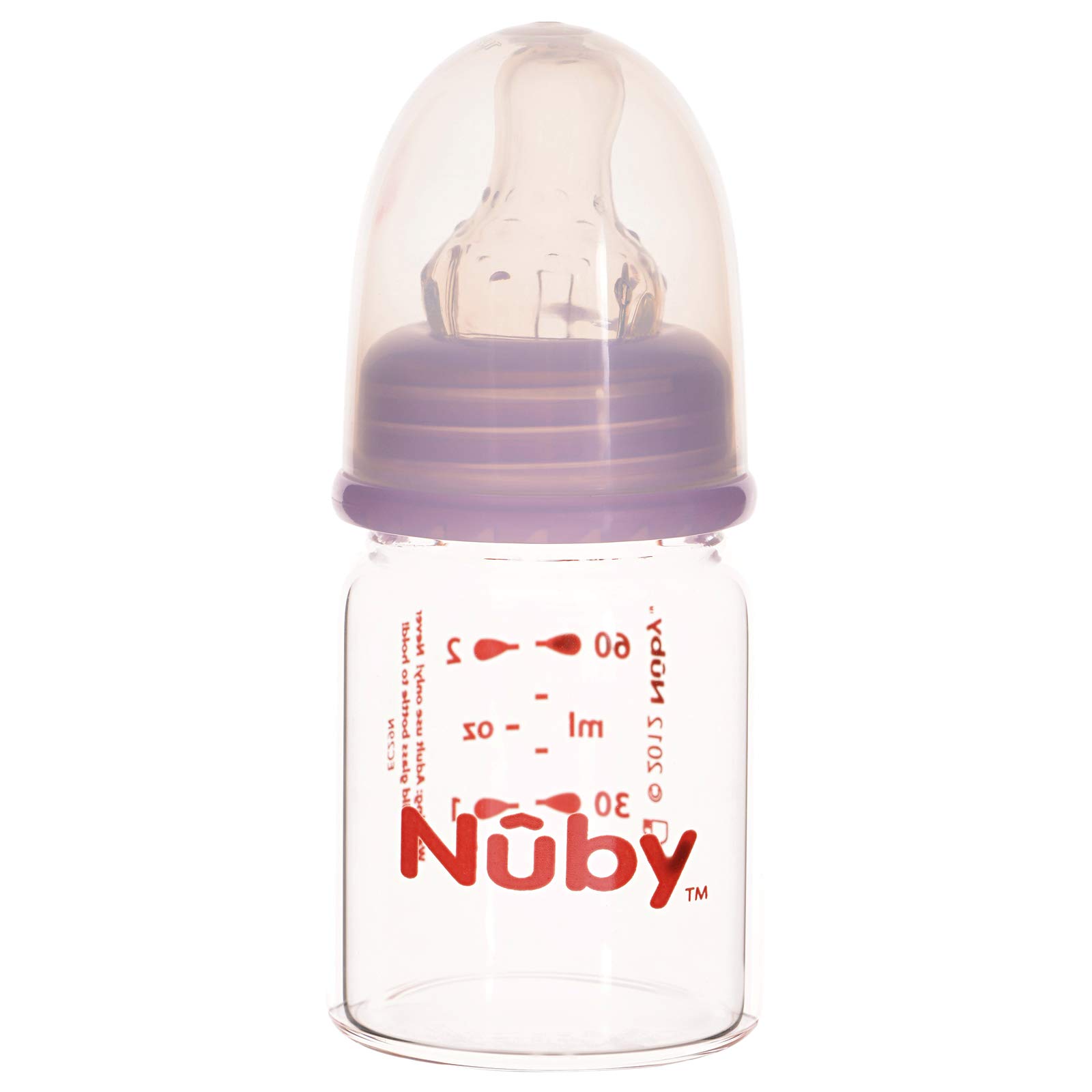 Nuby1177 Glass Nurser Bottle, Purple