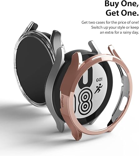 Miniatura 6 de Ringke Funda delgada paquete de 2 compatible con Samsung Galaxy Watch 4 de 1.732 pulgadas, bisel Watch4 solo marco cubierta dura de policarbonato de