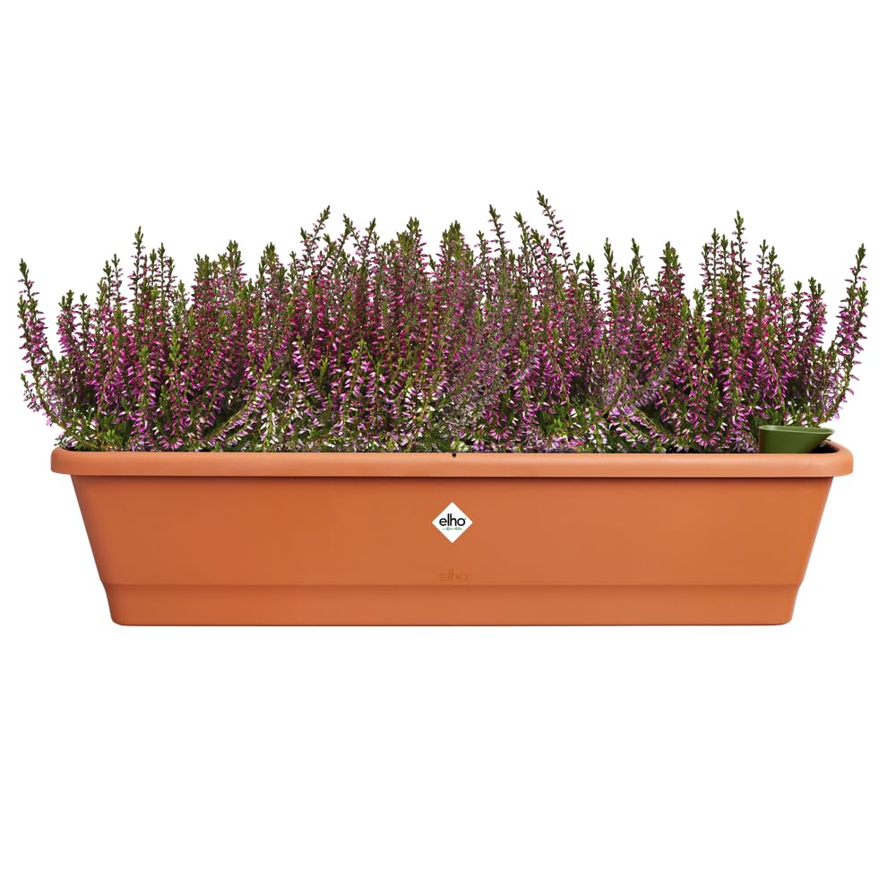 Elho Noa Balcony Trough XL Jardinera - Terra | L 20 x An 78 x A 17.8 cm