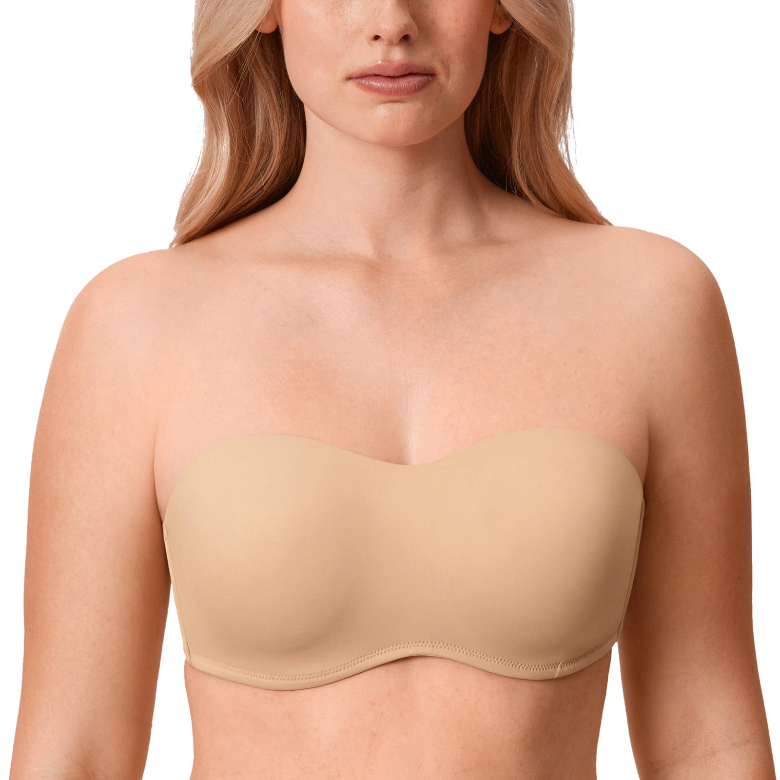 DELIMIRA Women's Strapless Bandeau Minimizer Bras