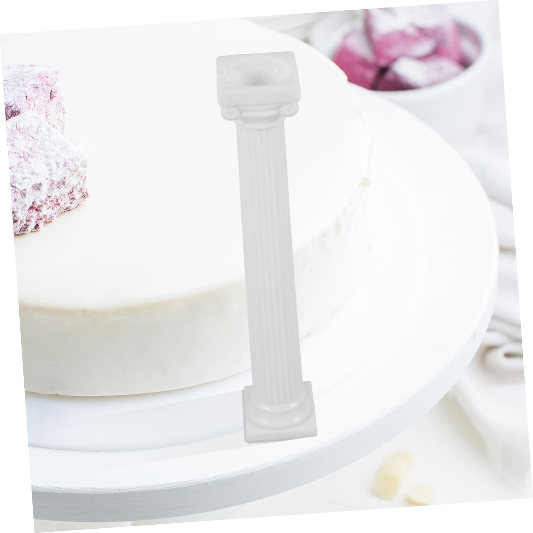 Uonlytech 12pezzi Espositore per Torte Supporti per Torte Nuziali Separatore per Fondente Decorazioni Piedistallo Colonna Romana Alzate per Colonna