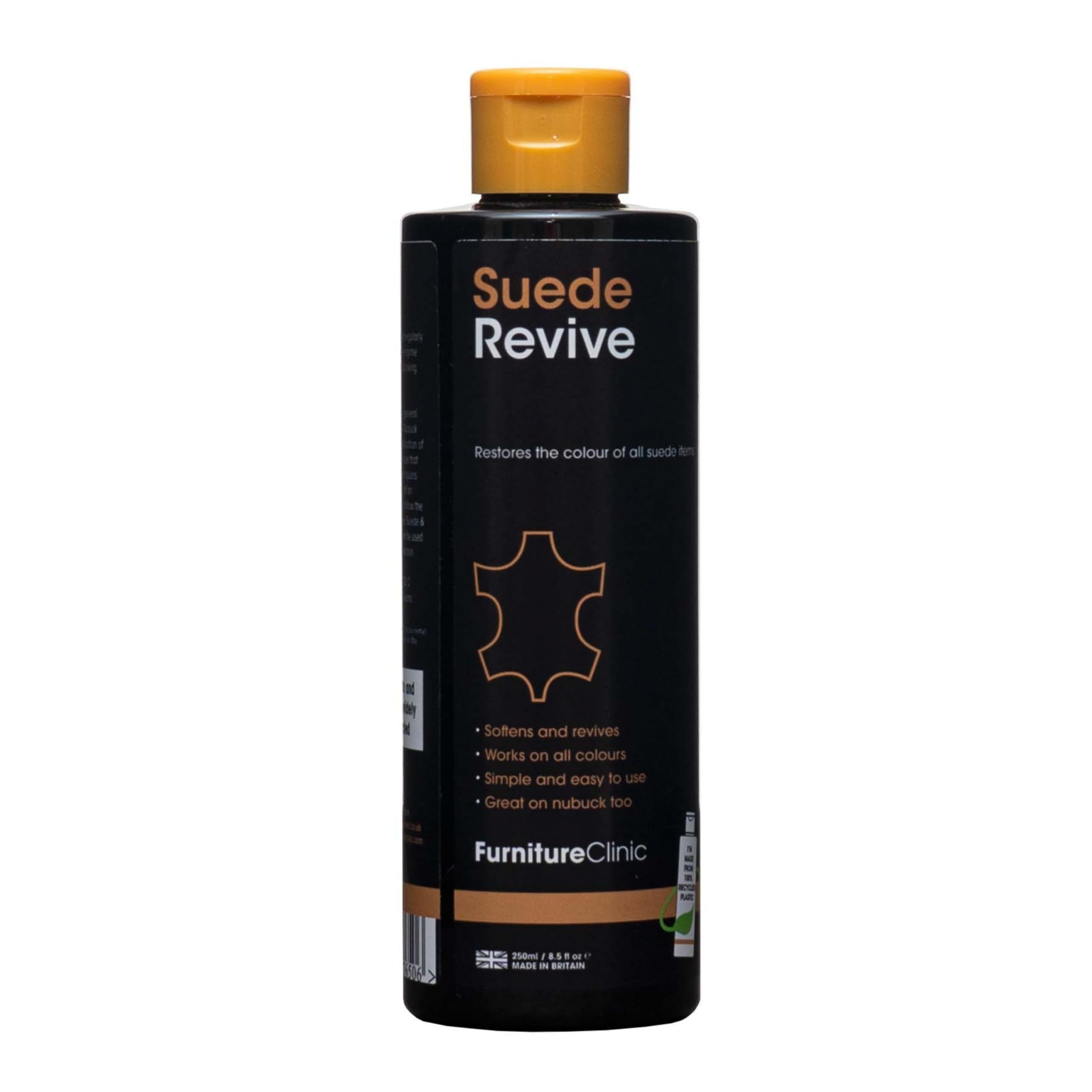 Restaurador de color para gamuza y nobuk Furniture Clinic (250 ml) - Repone los aceites naturales para suavizar - Para todo tipo de gamuza y nobuk