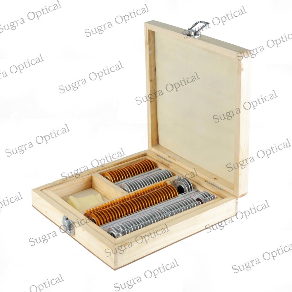 SUGRA Metal Briefcases Versatile Half Trial Lens Set Precision in Your Hands, Gold 1
