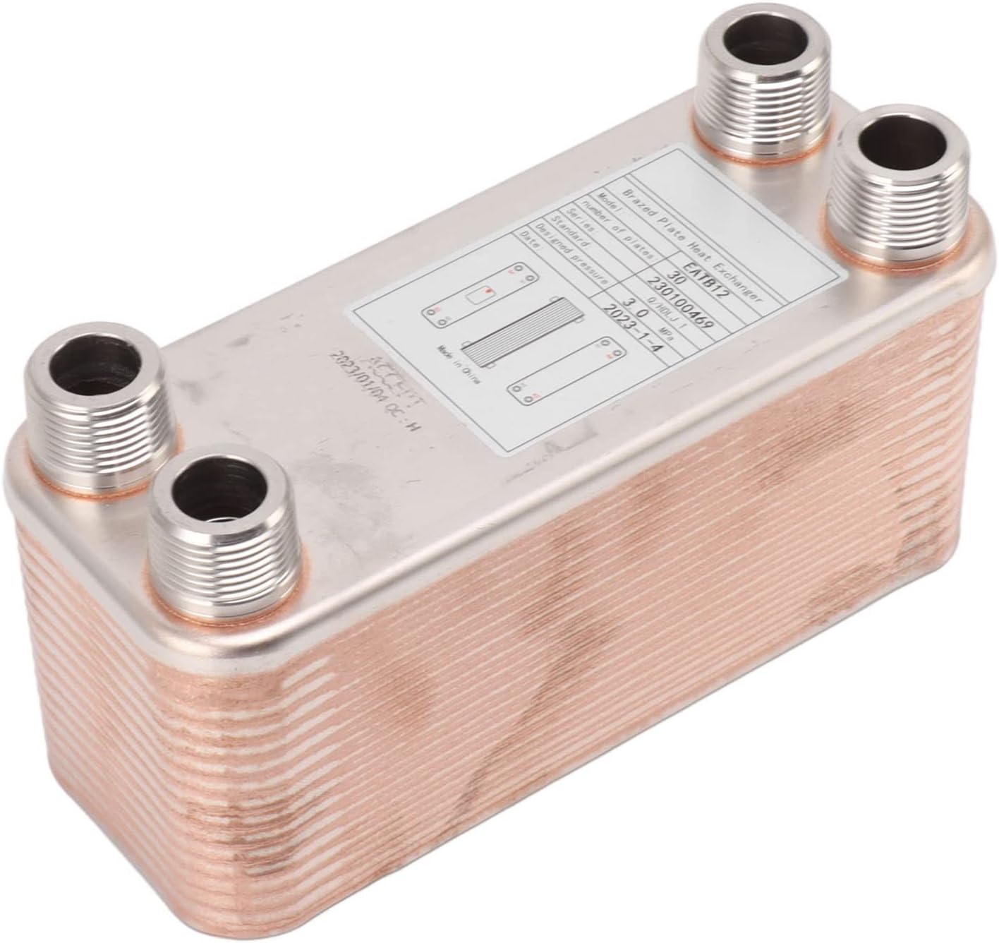 TOPINCN Homebrew Wort Chiller, Plate Heat Exchanger Stainless Steel Brazed Plate Chiller Brew