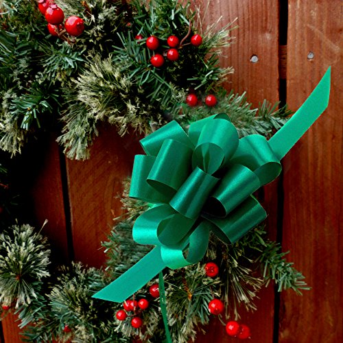 Emerald Green Christmas Gift Bows - 5" Wide, Set Of 10, St. Patrick's Day, Easter, Wreath, Fall, Gift Basket, Presents, Birthday, Fundraiser, Office, Decoration, Mardi Gras #TOP3