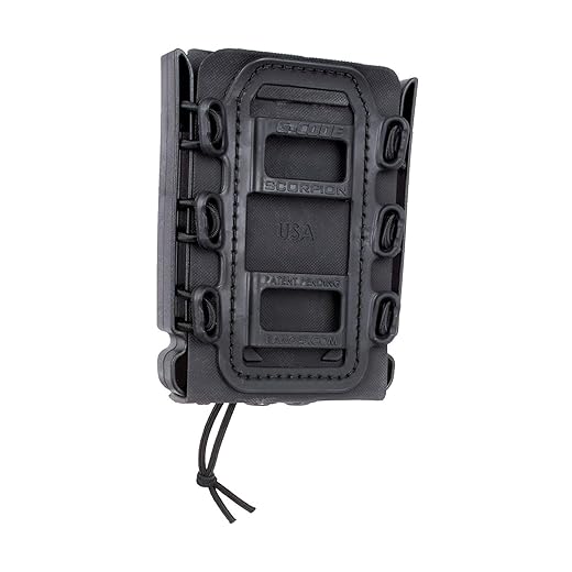 G_CODE Rifle Soft Shell Scorpion Mag Carrier (Black) with Molle Mount Attachment 100% Made in USA
