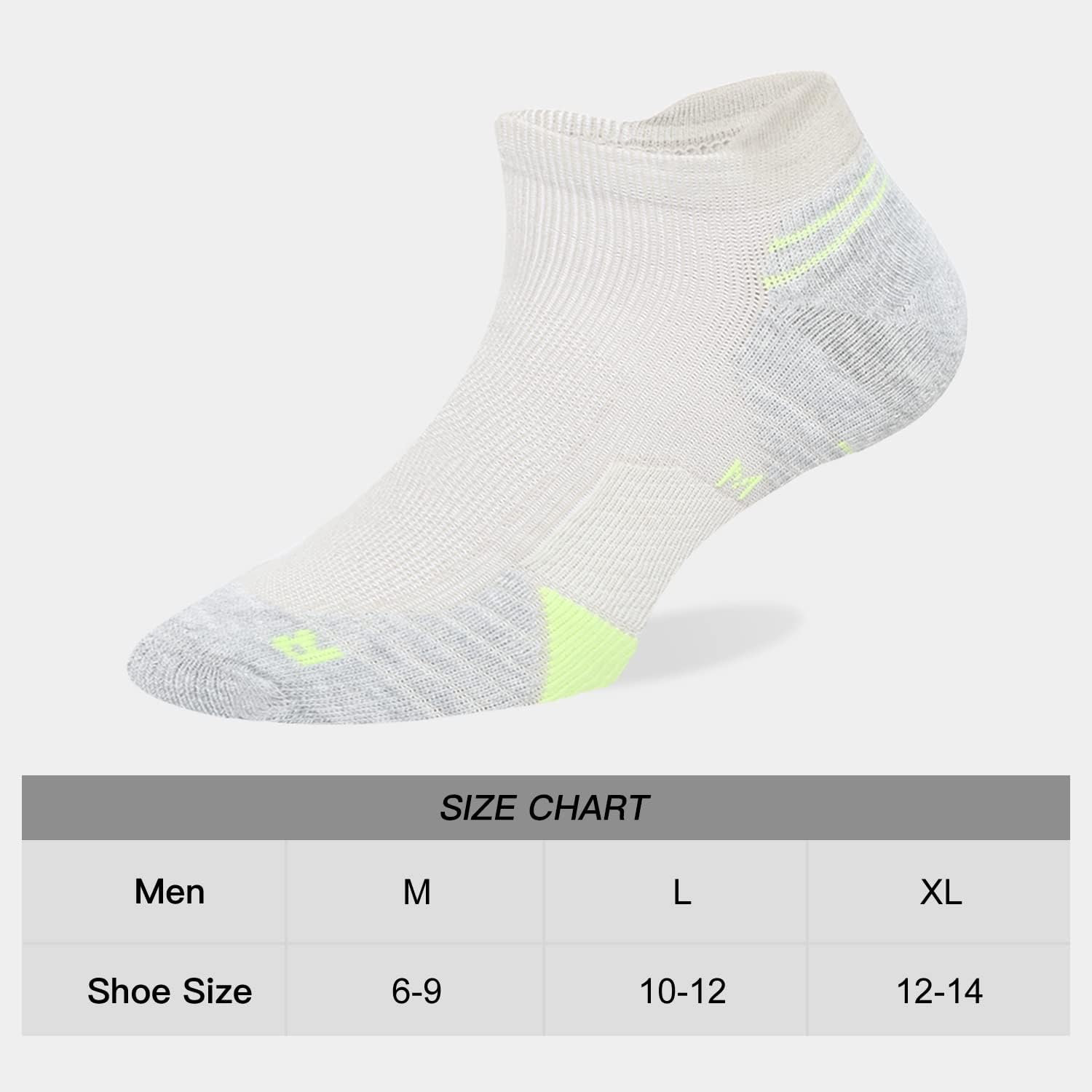 WANDER Men's Athletic Running Socks 7 Pairs Thick Cushion Ankle Socks for Men Sport Low Cut 6-9/10-12/12-14 - Image 4