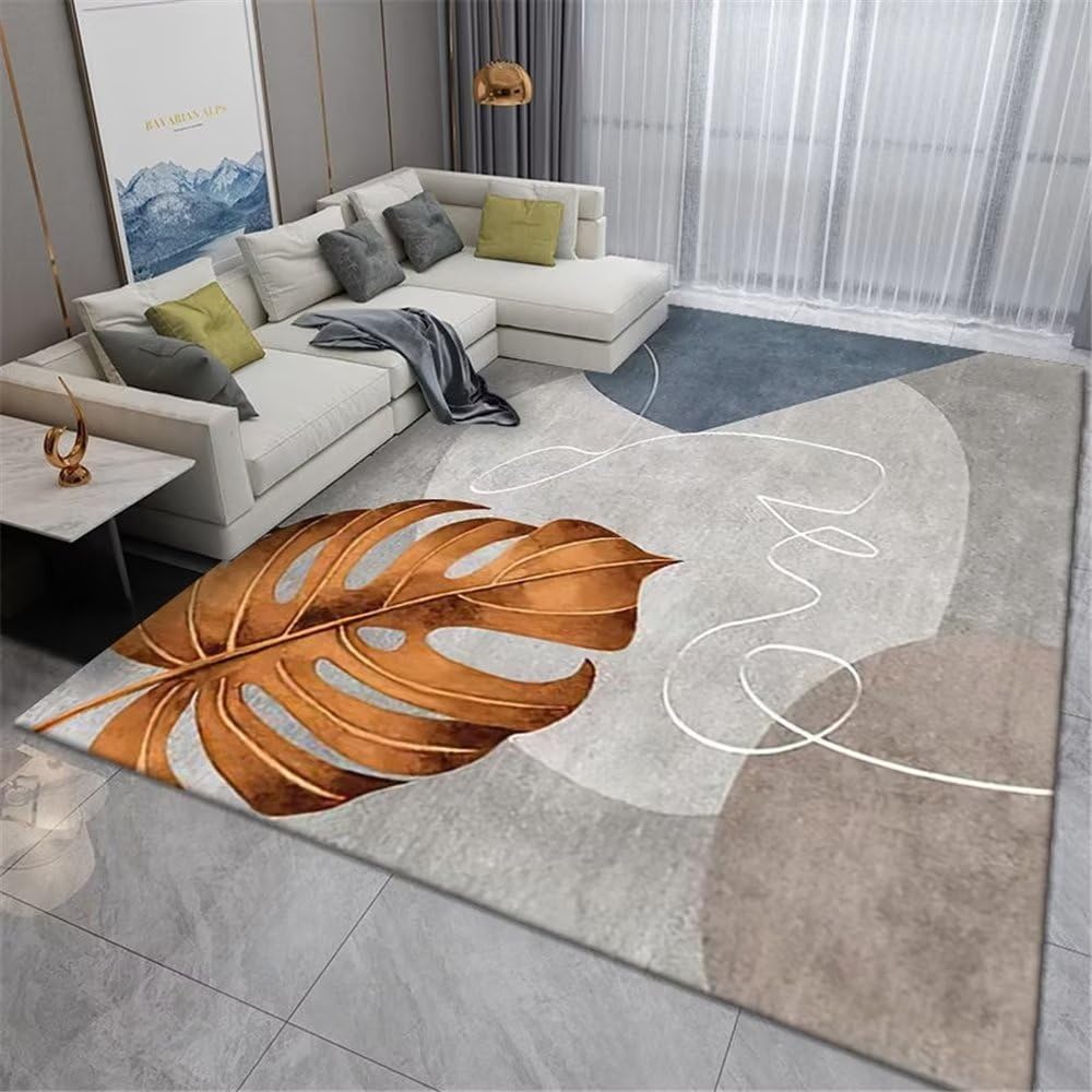 Tapis Noël grand tapis d'entrée intérieur robuste gris marron 200x300CM