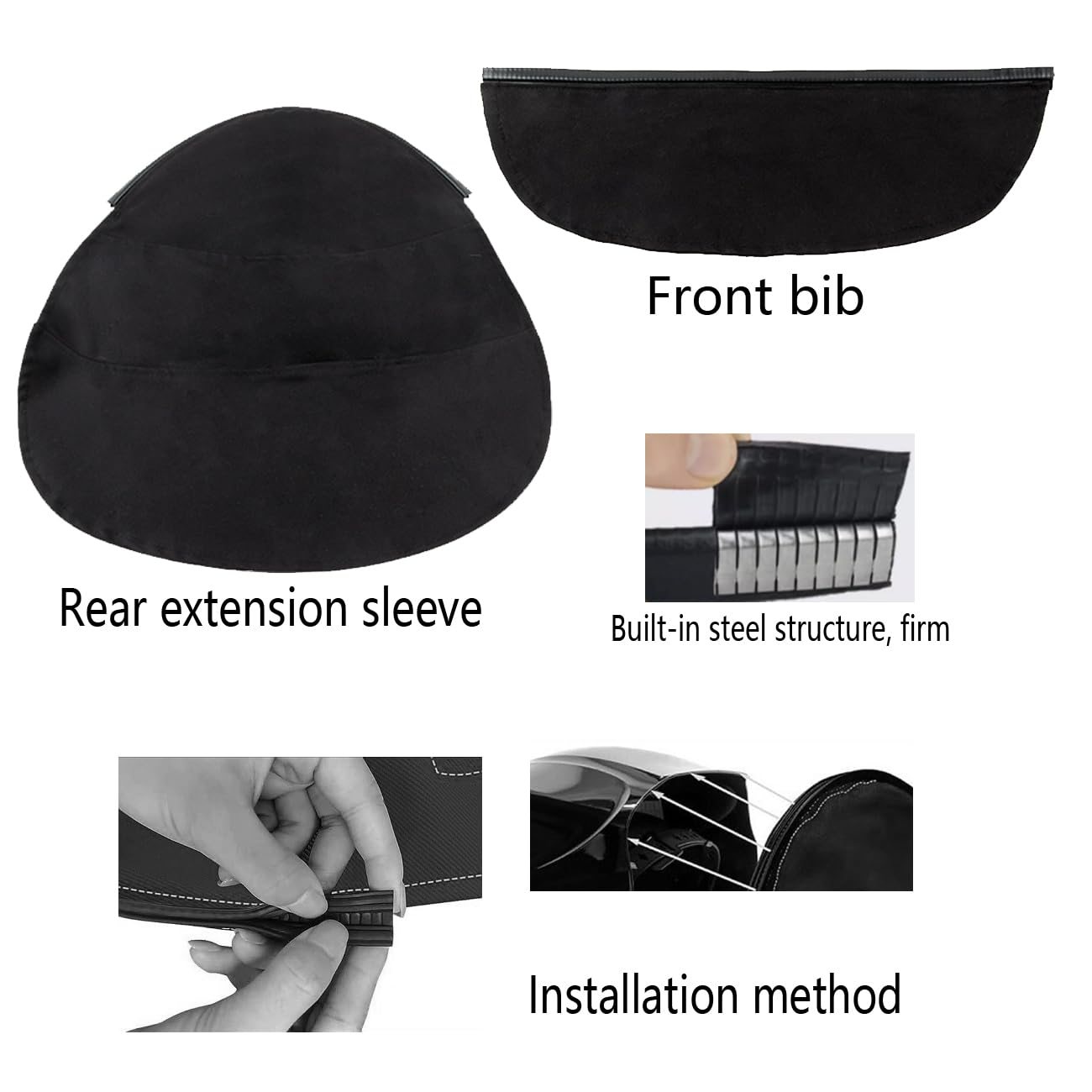 2 Piece Welding Helmet FR Cotton Front Bib & Rear Extended Hood Set including Press-in Seal, Full Protection - Image 2