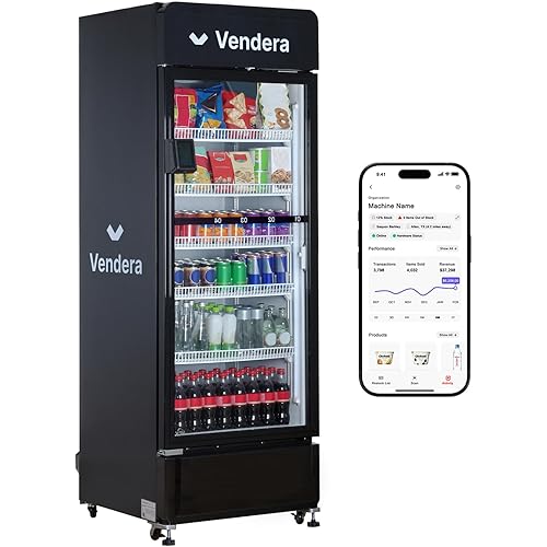 AI Smart Vending Machine for Business - Commercial Combo Snack & Drink Fridge Dispenser with Card Reader,Cashless Smart Payment, Inventory Tracking Auto Restock Alert