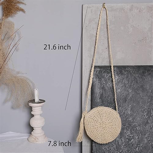 Miniatura 4 de Bolso de paja para mujer, bolso de mano de paja para verano, bolsas de playa, sobre cartera, bolsos tejidos