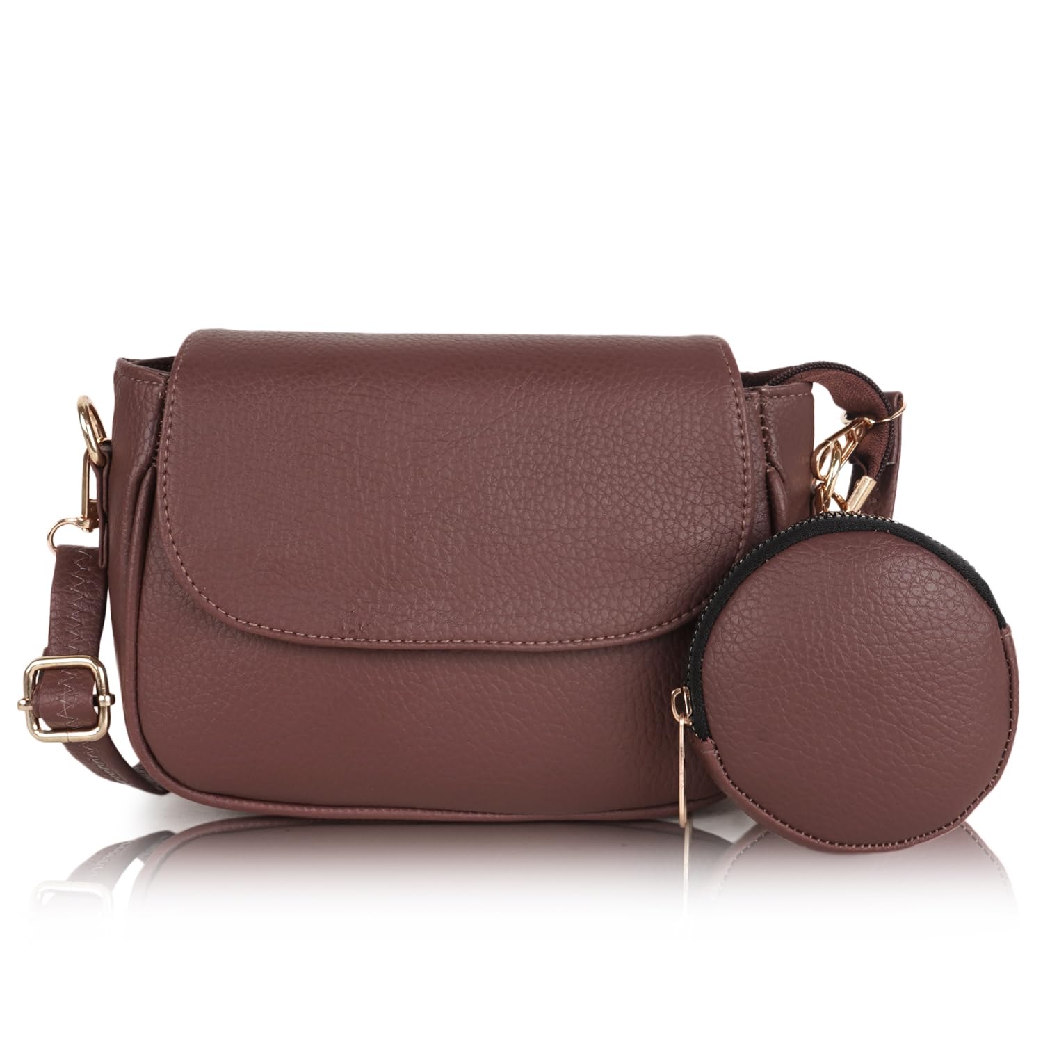 YOYOWING PU Synthetic Leather Womens Sling Bag | Ladies Purse Travel shoulder bag (Brown) (B0DBM7CPB6) Amazon Price History, Amazon Price Tracker