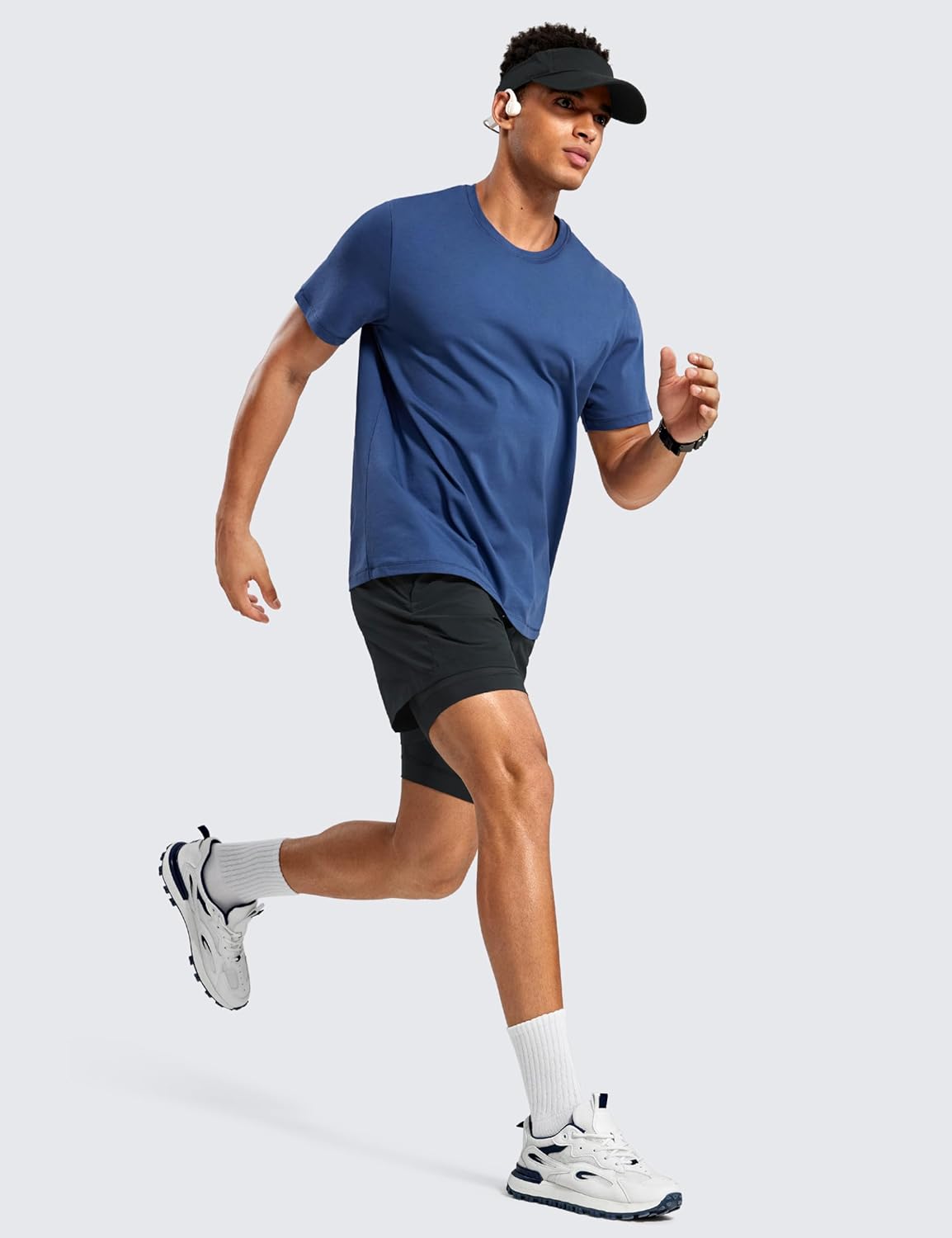 CRZ YOGA Mens 2 in 1 Long Liner Shorts 5" - Lined Running Quick Dry for Workout Gym Basketball Athletic with Pockets - Image 3