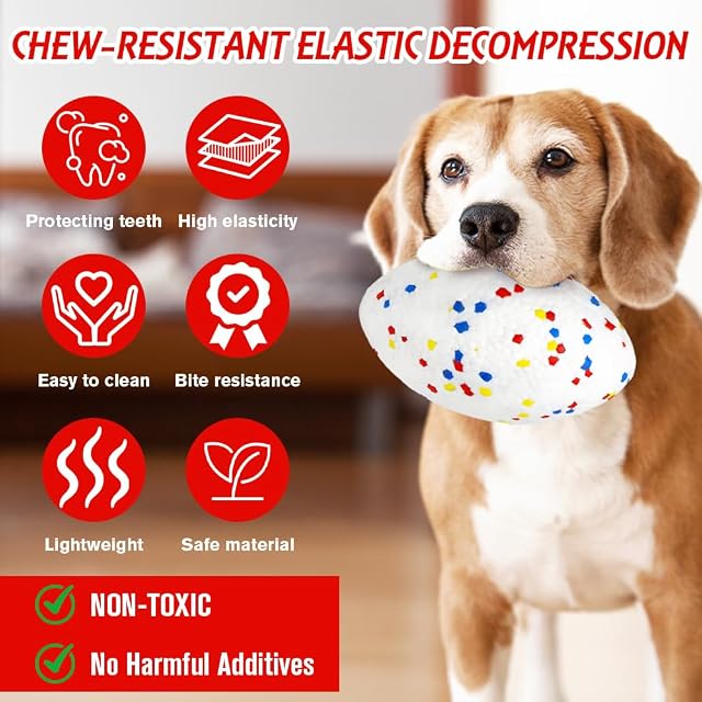 Foto 3 de 7 de SKJJM Pelota para Perros Indestructible, Resistente Juguete para Perros para Masticadores Fuertes