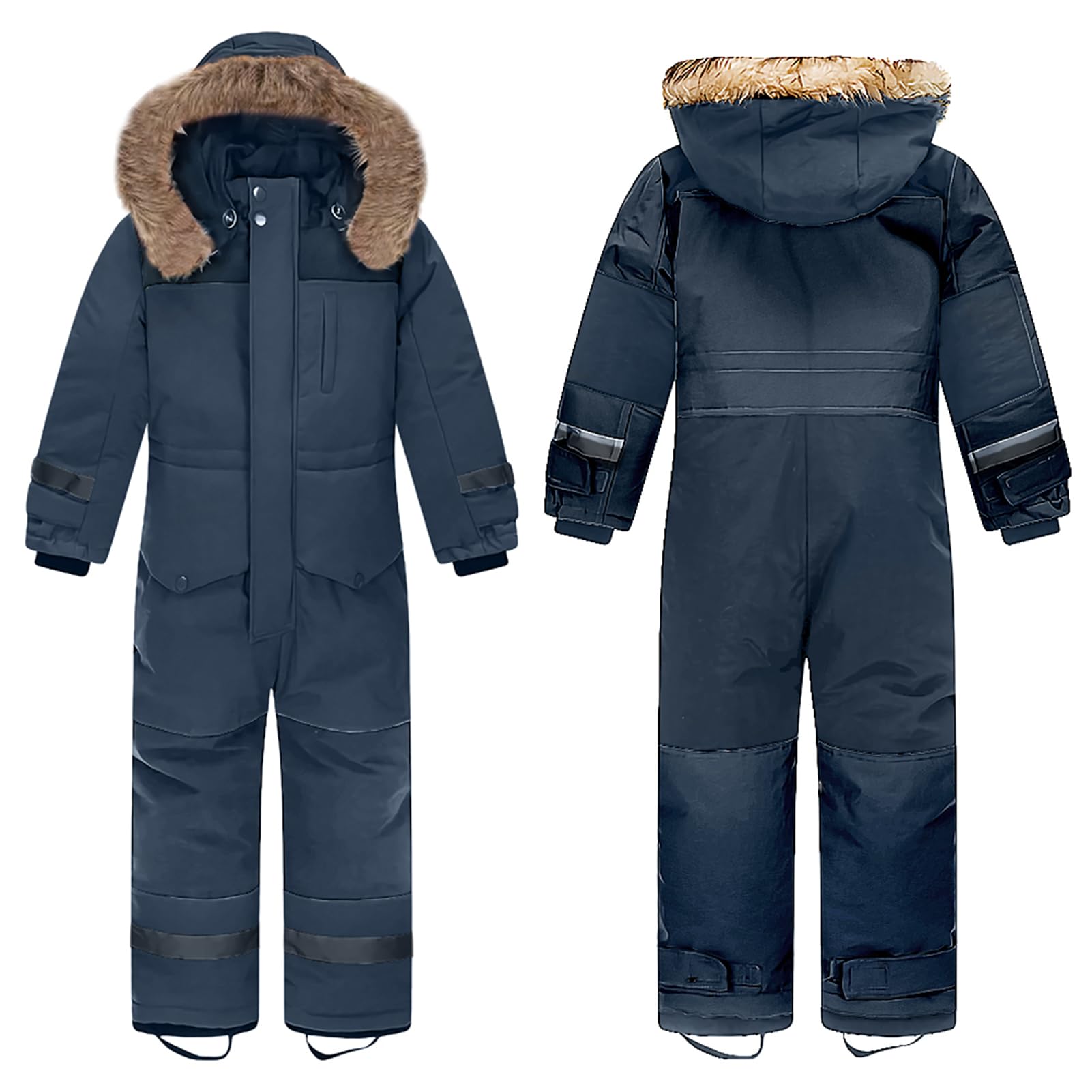 Combinaison de Ski Une Pièce Enfant Garçon Costume de Neige Fille Coupe-Vent Imperméable
