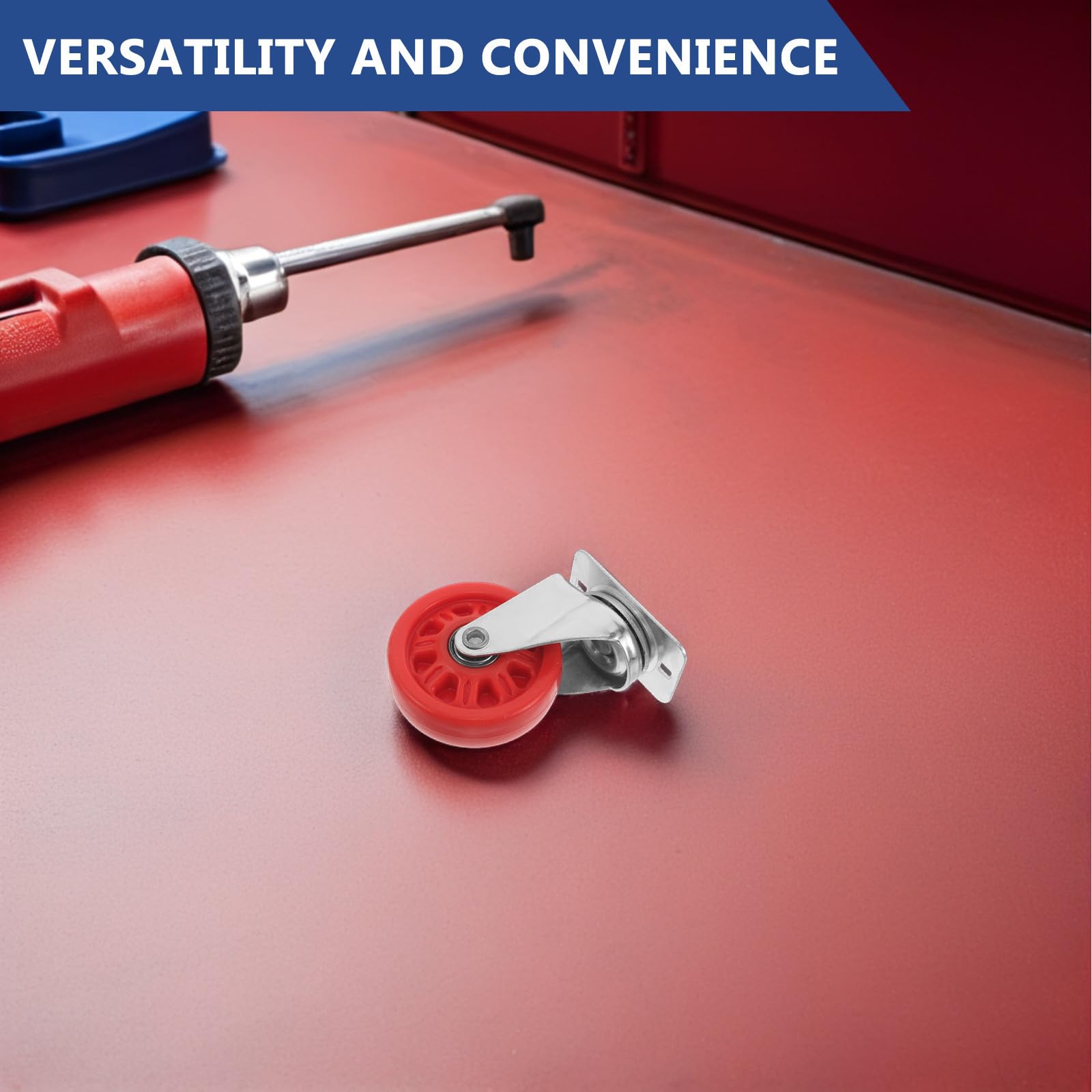 Ipetboom Rueda Giratoria de Nailon Roja 7,6 Cm para Camilla Mecánico Rueda Rodante Silenciosa y Resistente para Herramientas de Taller para Asiento de Garaje y Reparación Automotriz