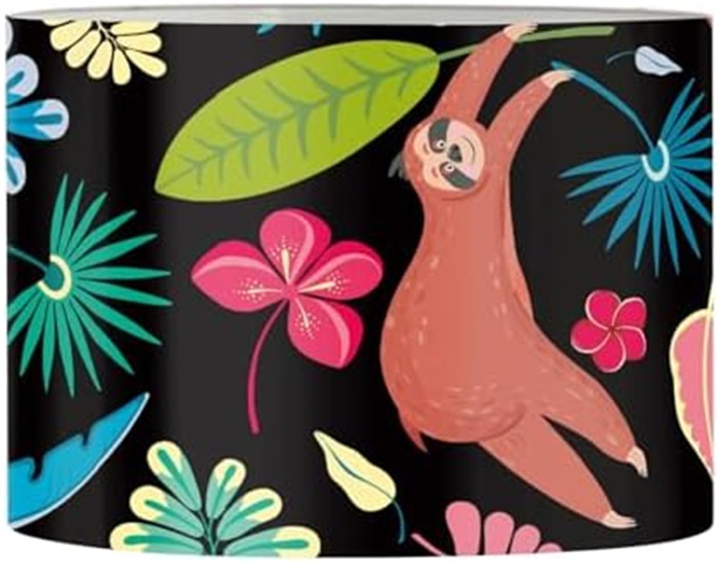 DLAYLQZG Chic Fabric Light Shade, Sloth Pattern Fabric Medium Drum Lampshade Light Shades Chandelier Floor Wall Pendant Ceiling Light Bulb Cover Handmade (Colour 5,M)