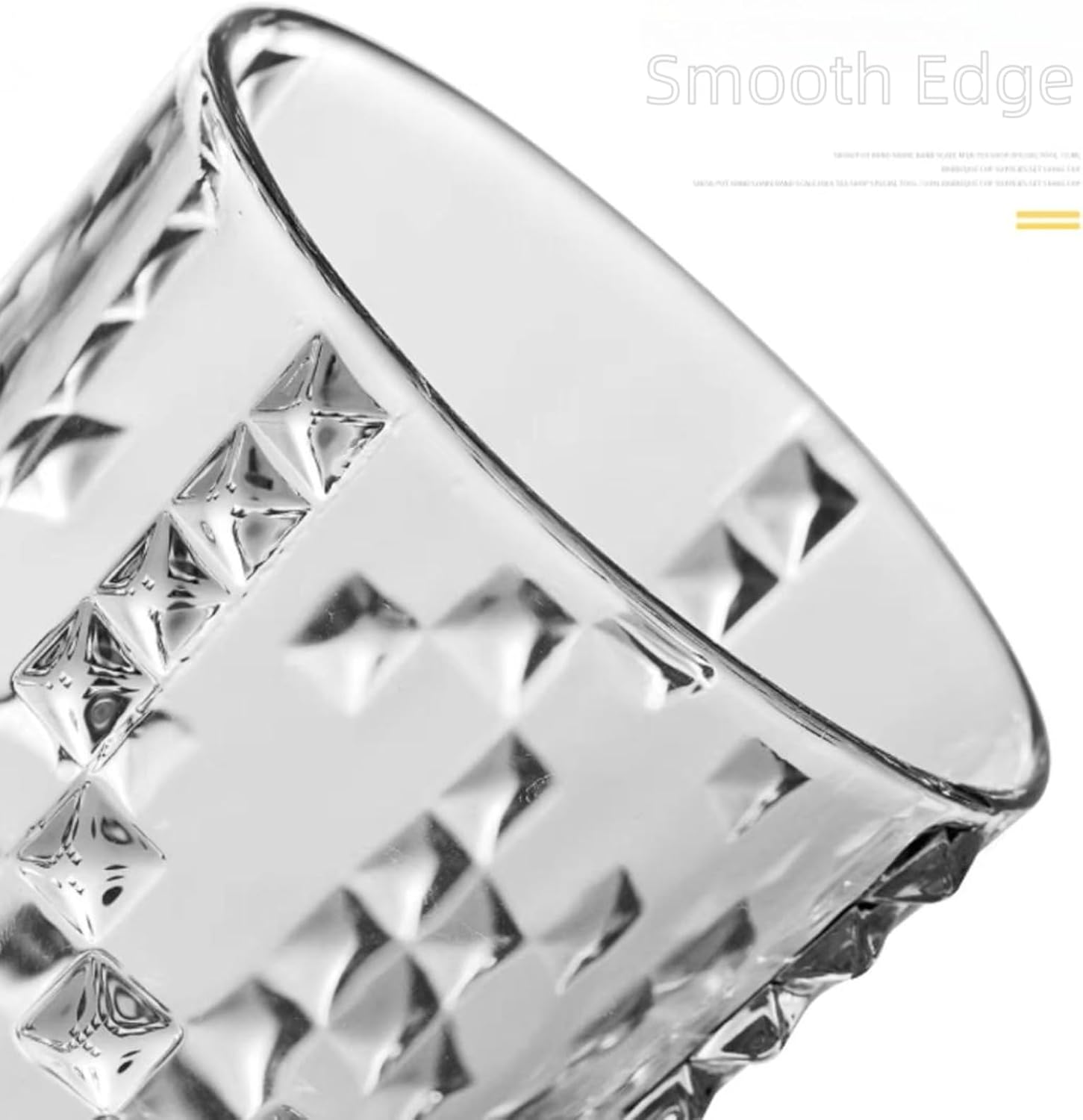 2 Highball Glasses, Clear Crystal Iced Tea Glasses, Tumblers, Drinkware Cold Beverages, Beer, Cocktails, Juice for Home, Bar, Party, Wedding, Office (geometric shape, 2pcs)