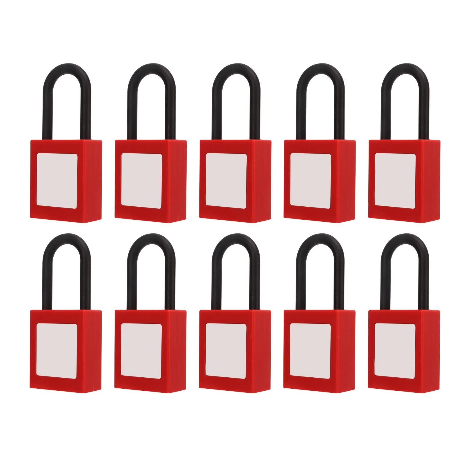 Juegos de candados de bloqueo y etiquetado, juegos de candados de seguridad con aislamiento de viga de nailon para energía eléctrica química industrial con cerraduras con llave Candados compatibles, k