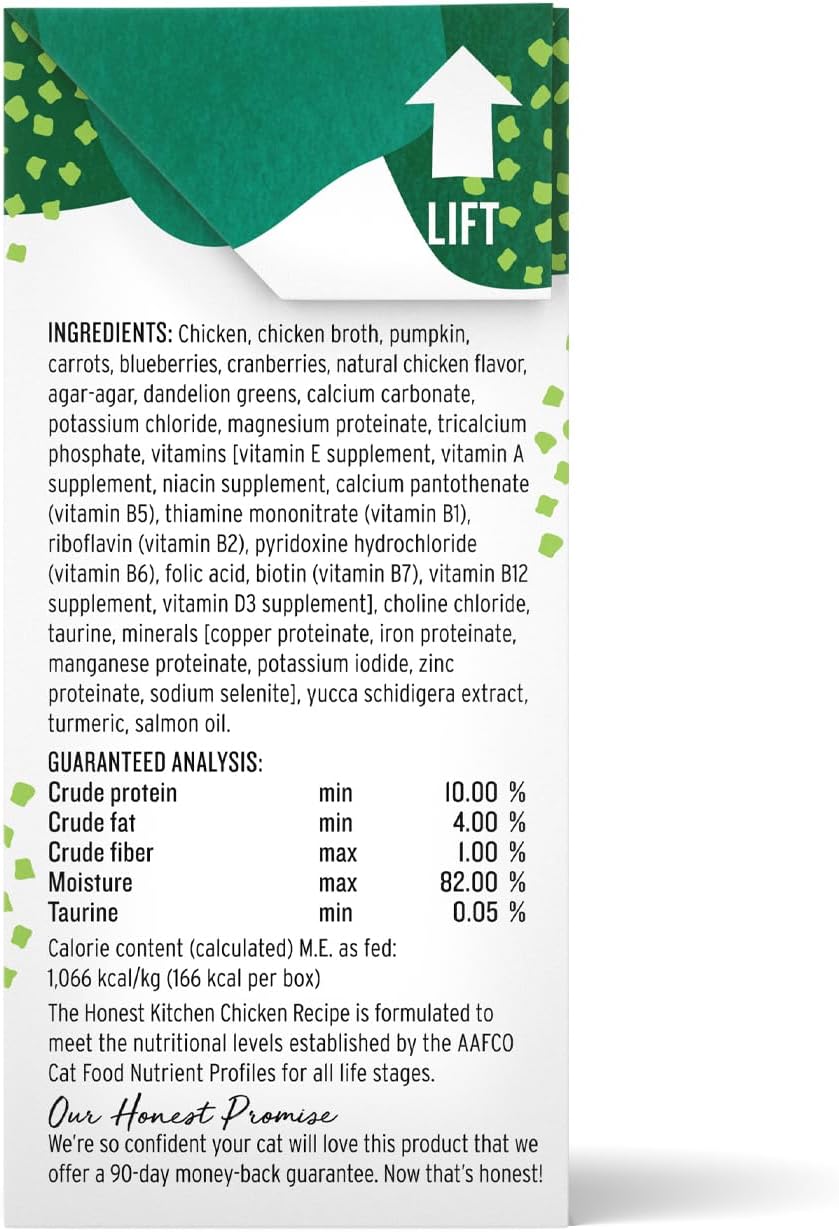 The Honest Kitchen Human Grade Minced - Chicken in Bone Broth Gravy Wet Cat Food, 5.5 oz (Pack of 12)