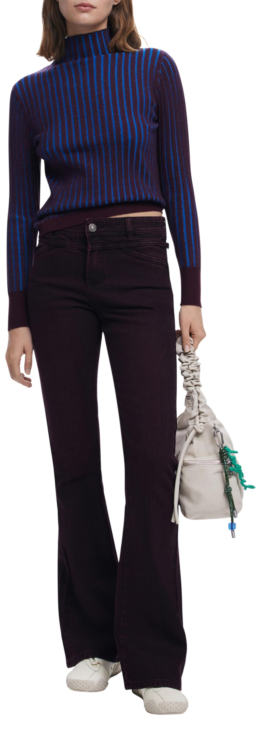 Desigual JERS_Barrow Pullover Sweater, Azul, L Women's
