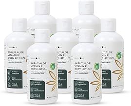Amrut Aloe Vitamin E Body Lotion | 24-Hour Hydration & Skin Repair | Lightweight & Non-Greasy | Aloe Vera & Vitamin E | 200ml Pack of 7